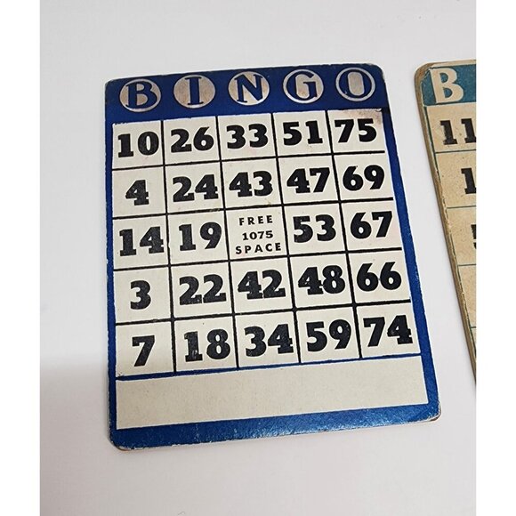 Vintage Bingo Cards Set Of 3 -Collectible Game Accessories - Picture 3 of 14